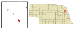Cuming County Nebraska Incorporated and Unincorporated areas West Point Highlighted